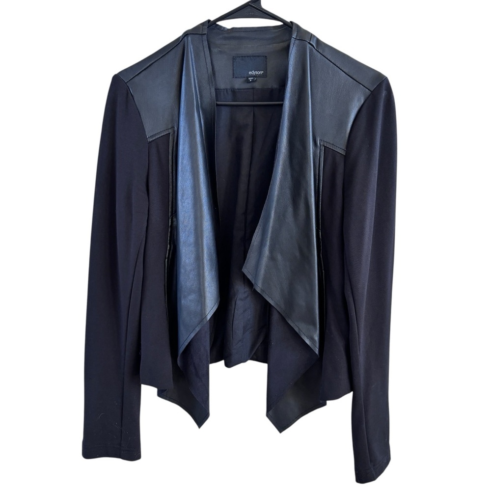 Edyson Asymmetrical Faux Leather Jacket Sz M